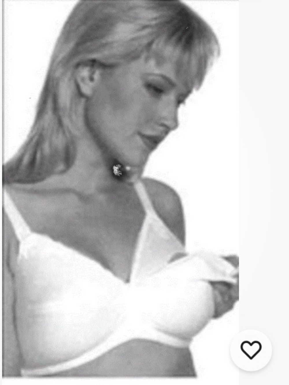 Leading Lady White Nursing Bra # 437 with Lace Trim 44D cotton new